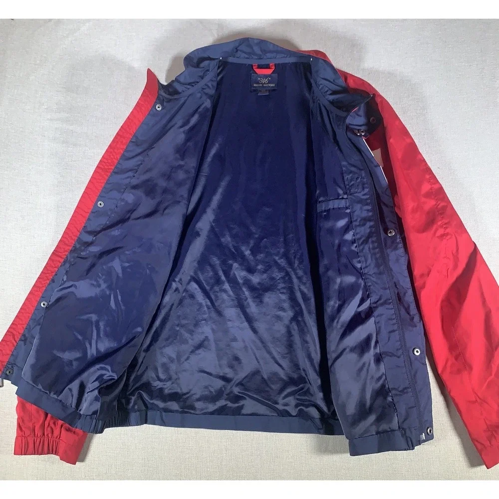 Brooks Brothers 346 Men's Red White Blue Rain Jacket Bomber Jacket - 2XL‎ - Picture 8 of 10